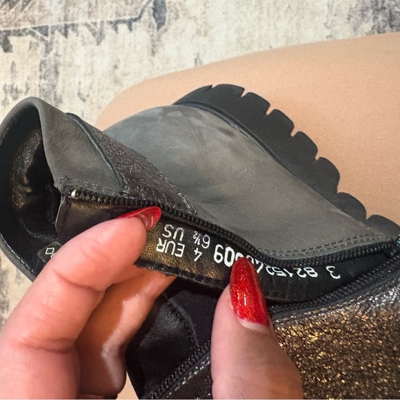 Mephisto leather metallic ankle boots size 6.5 - Picture 7 of 10